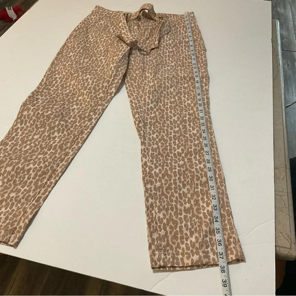 ANTHROPOLOGIE The Wanderer Animal Leopard Straight Relaxed Leg Pants Cotton 29 - Picture 9 of 11